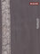 Banarasi chiffon silk saree grey with silver zari woven buttas and silver zari woven border