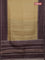 Chappa saree pale yellow and deep wine shade with allover small zari checked pattern and temple design zari woven border