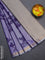 Bangalori semi silk saree lavender shade with allover ikat weaves and zari woven border