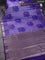 Bangalori semi silk saree lavender and violet shade with allover elephant ikat butta weaves and zari woven border