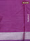Bangalori semi silk saree purple with allover ikat weaves and zari woven border
