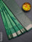 Bangalori semi silk saree green and dark green with allover elephant ikat butta weaves and zari woven border