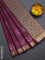 Bangalori semi silk saree wine shade with allover ikat butta weaves and zari woven border