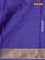 Bangalori semi silk saree mild lavender with allover elephant butta ikat weaves and zari woven border