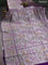 Banarasi semi raw silk saree violet with zari woven floral design paithani weaves and floral design paithani border