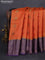 Banarasi tussar silk saree orange and purple with thread & zari woven buttas and woven border