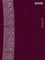 Banarasi chiffon silk saree wine shade and maroon with silver zari woven buttas and floral silver zari woven border