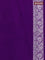 Banarasi chiffon silk saree purple with silver zari woven buttas and floral silver zari woven border
