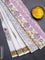 Jaipur cotton saree off white and yellow with butta prints and printed border