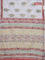 Jaipur cotton saree off white and peach with butta prints and printed border
