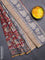 Jaipur cotton saree maroon and black with allover kalamkari prints and printed border