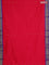 10 yards salem silk saree reddish pink and blue with zari woven buttas and zari woven border