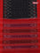 Ikat cotton saree black and red with allover ikat butta weaves and simple border