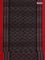 Ikat cotton saree black and red with allover ikat weaves and simple border