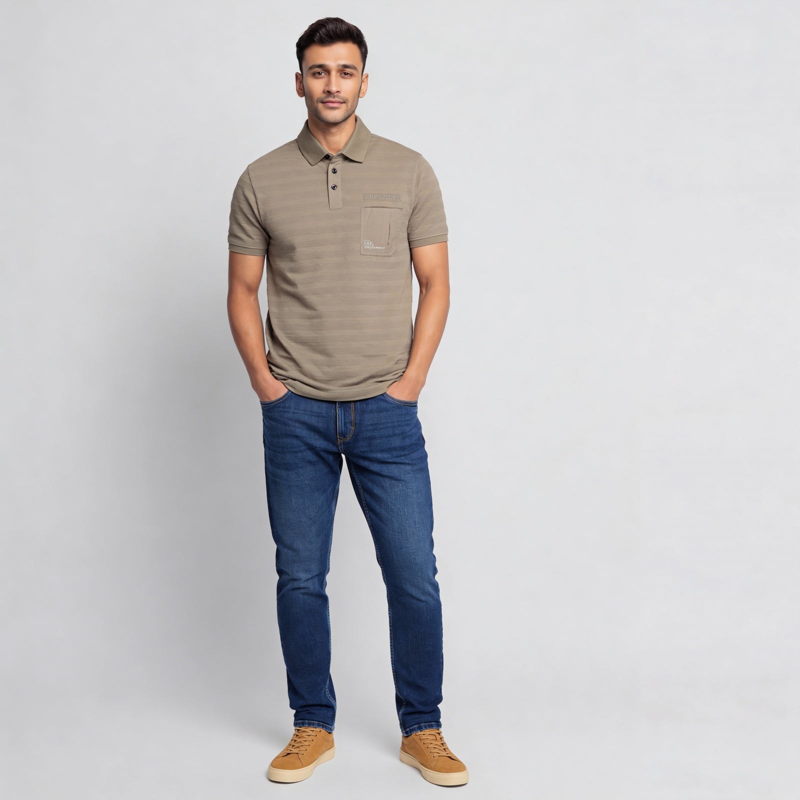 Cotton Milita Polo T-Shirt