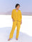 Yellow Stripes Slub Folded Trousers