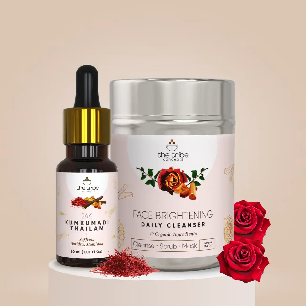 Face Brightening Kit - Saffron & Manjistha for Instant Brightening