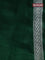 Banarasi poona silk saree green with silver zari woven buttas and silver zari woven border