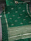 Banarasi poona silk saree green and red with zari woven floral buttas and zari woven butta border