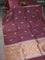 Banarasi organza silk saree deep maroon with zari woven buttas and zari woven piping border