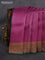 Banarasi organza silk saree purple and green with woven buttas and woven border