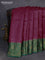 Banarasi tussar silk saree magenta pink and green with allover thread & zari woven buttas and woven border