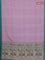Chappa saree lavender and teal blue with allover zari checked pattern and madhubani printed pallu