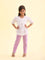 Girls Solid Baby Lilac Ankle Length Leggings