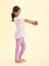 Girls Solid Baby Lilac Ankle Length Leggings