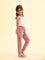 Girls Solid Mauve Ankle Length Leggings