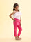 Girls Solid Light Rose 3/4th Leggings