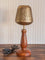Gazal Metal Cutwork Wooden Base Table Lamp