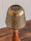 Gazal Metal Cutwork Wooden Base Table Lamp