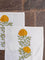 Set of 2 - Golden Bloom Block Printed Face Towels
