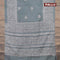 Bhagalpuri saree grey with butta prints and zari woven border