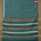 Bhagalpuri saree dark peacock green with allover butta prints and zari woven border