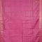 Bamboo silk saree magenta pink with allover thread weaves and sequin work pallu