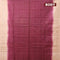 Bamboo silk saree maroon and sandal with allover thread weaves and sequin work pallu