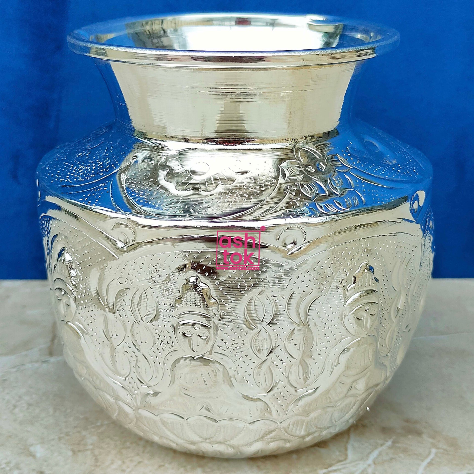 German Silver ashtalakshmi Kalash for Puja, Puja Lota