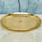 Navratri Special Round Polished Brass Plate, Puja Plate (Dia 7 Inches)