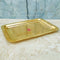 Rectangular Shape Brass Tray, Hammered design Brass Serving Tray