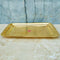 Rectangular Shape Brass Tray, Hammered design Brass Serving Tray