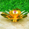 Gold and Silver Coated Brass Diya, Decorative Oil Diya, Puja Diya