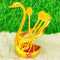 Brass Swan Spoon Stand, Gold Coated Decorative Hamsa Spoon Stand