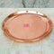 Pure Copper Plate with Shiny Finish, Copper Puja Plate (Dia 8 Inches)