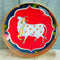 Cow Design Tray Flower Basket, Puja Tray For Temple