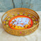 Cow Design Tray Flower Basket, Puja Tray for Temple