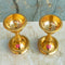 Pure Brass Udupi Nanda Puja Diya, Heavy Oil Lamp With Stand, (Pack of 2 Pcs)