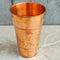 Copper Hammered Design Lassi Glass, Drinkware & Serveware for Lassi Glass 500 ml (Pack of 2 Pcs)