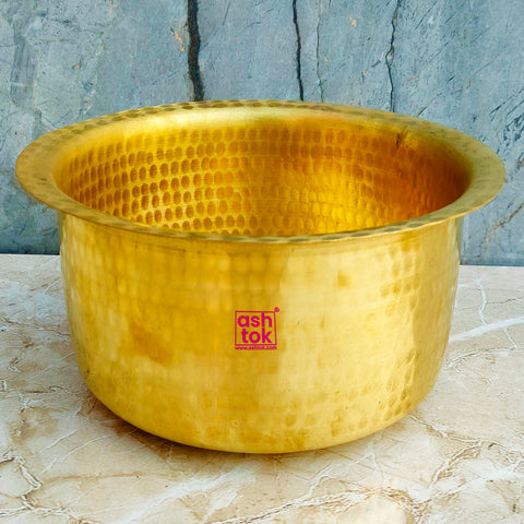 Brass mathar Tope, Hammered Brass Cookware Patila